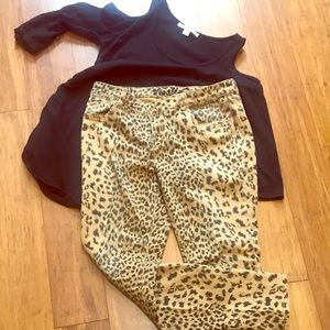 Leopard Print Jeans